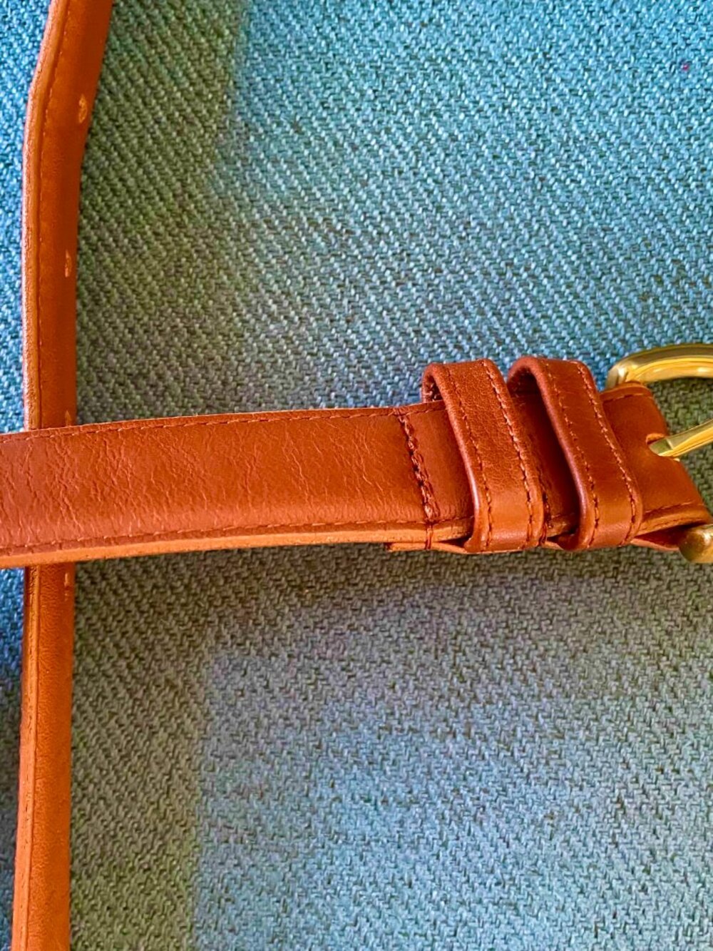 COACH Brown Leather Belt with Gold-Tone Buckle - Picture 3 of 8